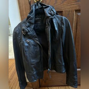Allsaints Spitalfields leather Jacket, size US 8 (fits more like a small)